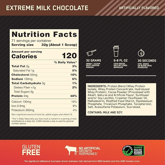 OPTIMUM NUTRITION extreme milk chocolate | שוקולד חלב